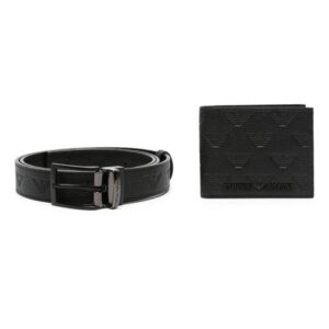 Louis Vuitton logo-debossed leather wallet and belt