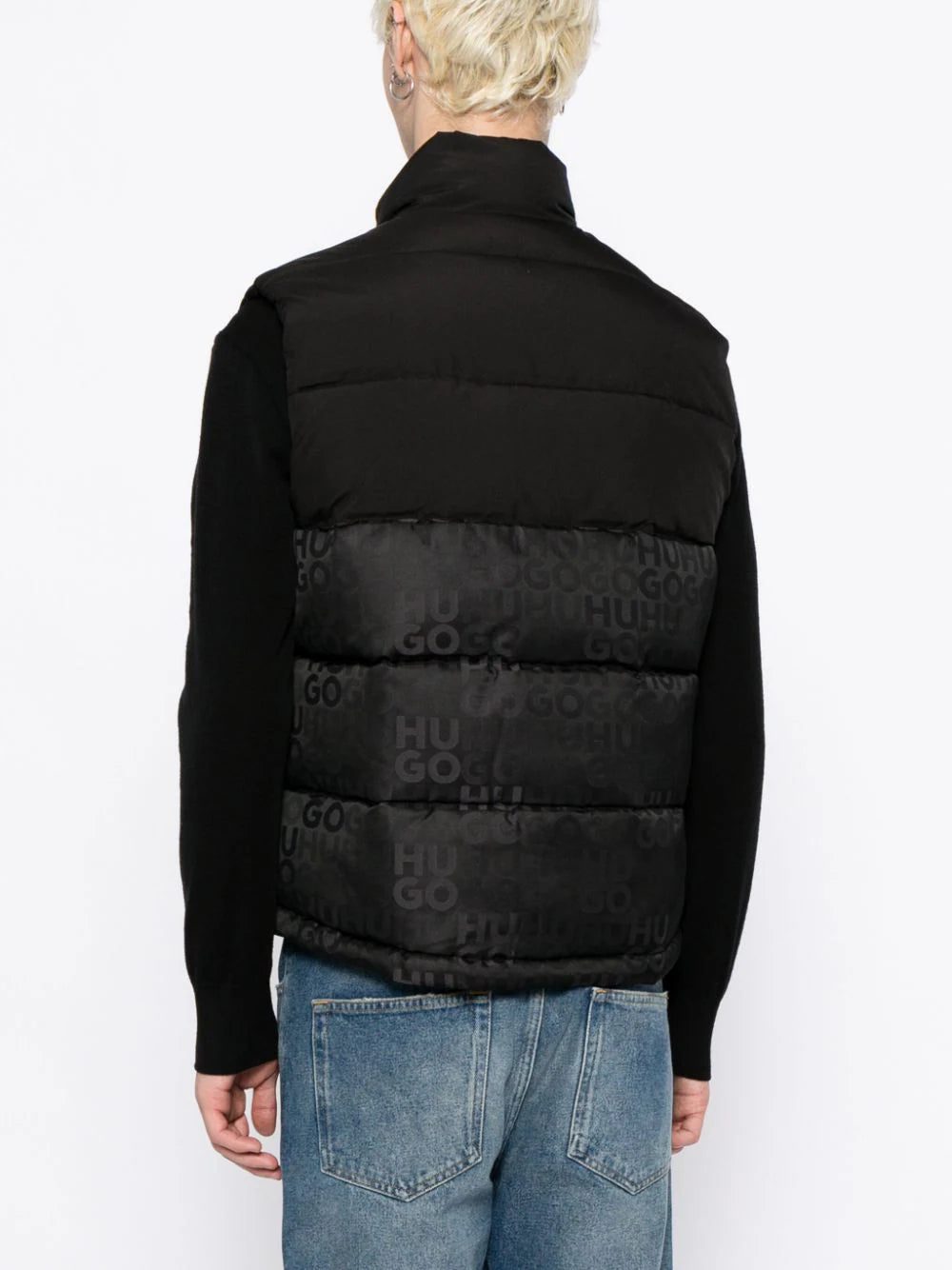 HUGO engraved-logo padded gilet - Image 4