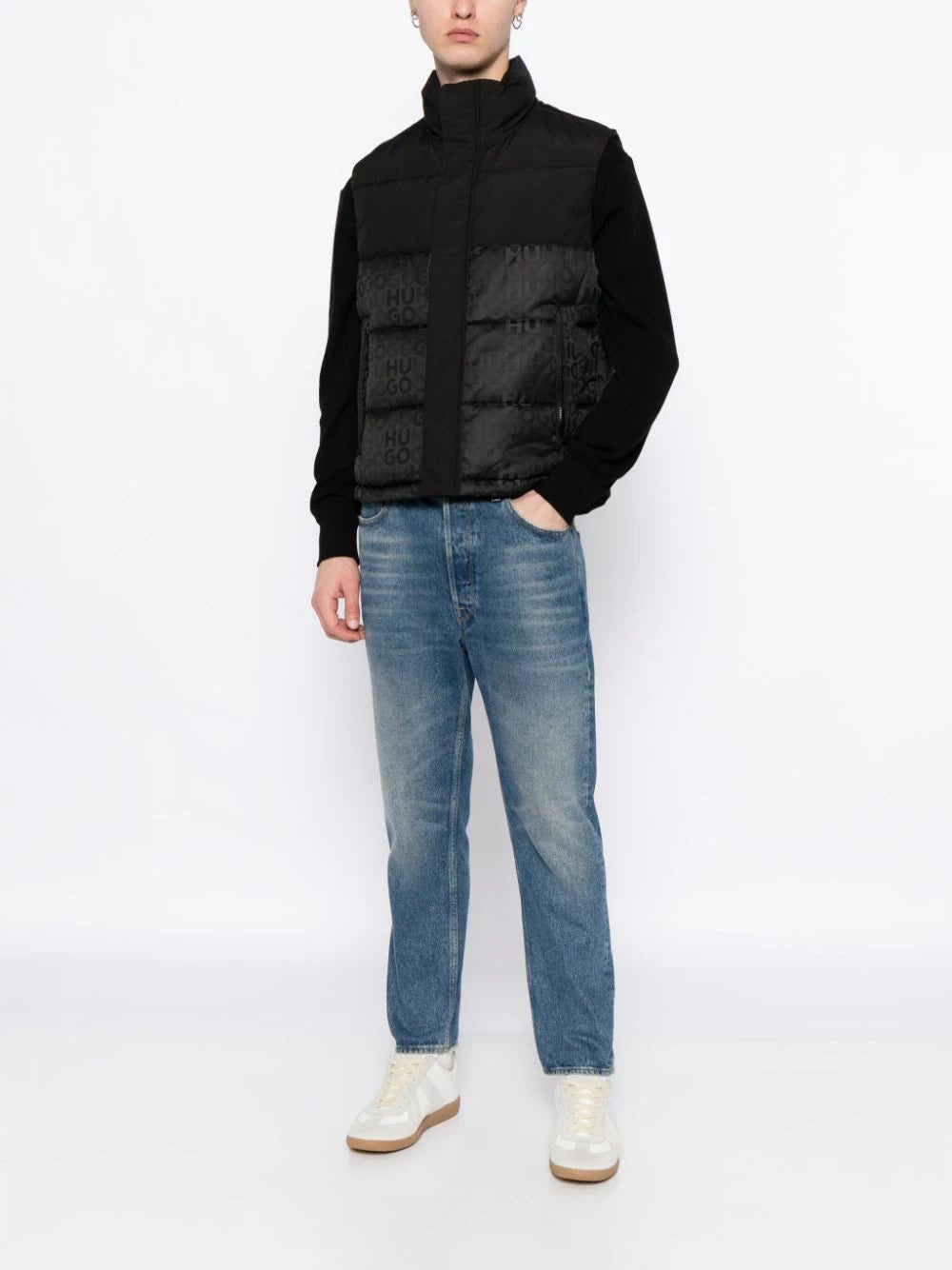 HUGO engraved-logo padded gilet - Image 2