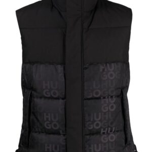 HUGO engraved-logo padded gilet