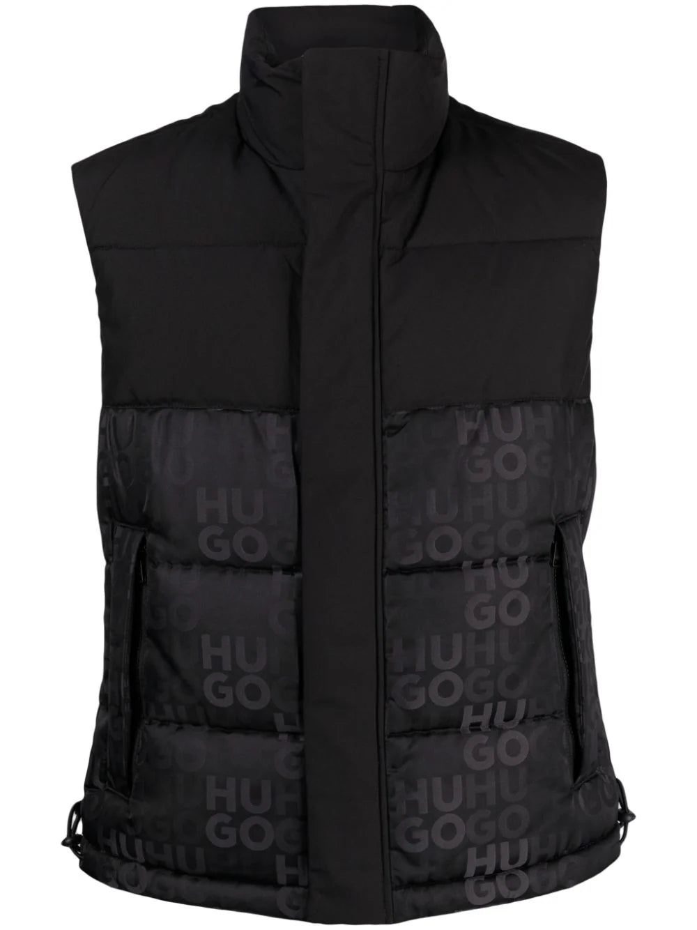 HUGO engraved-logo padded gilet