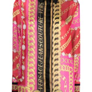 Versace Jeans Couture  colour-block chain-link print shirt