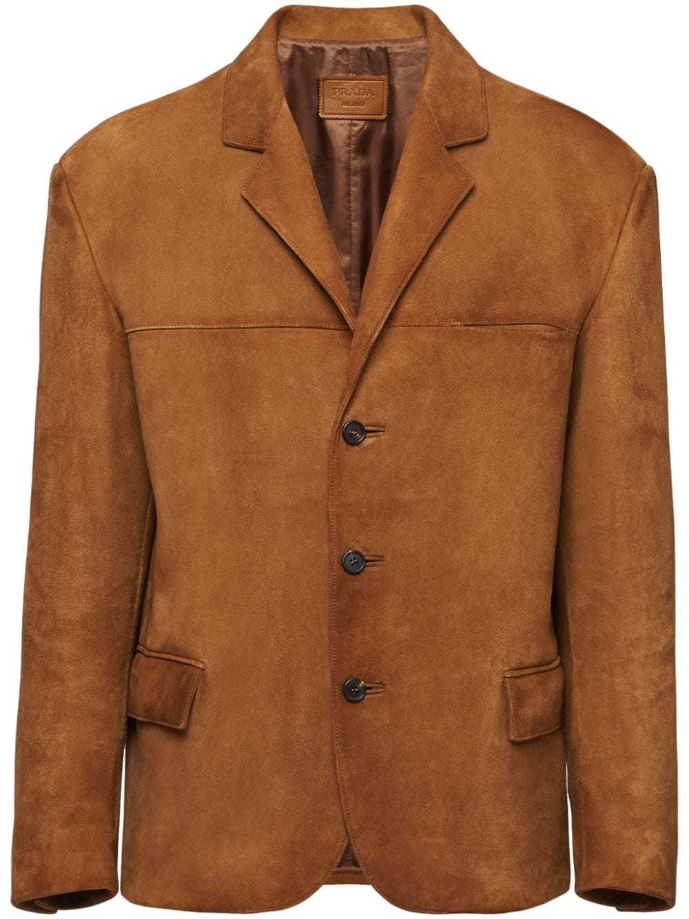 Prada single-breasted suede blazer