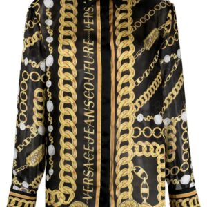 Versace Jeans Couture  colour-block chain-link print shirt