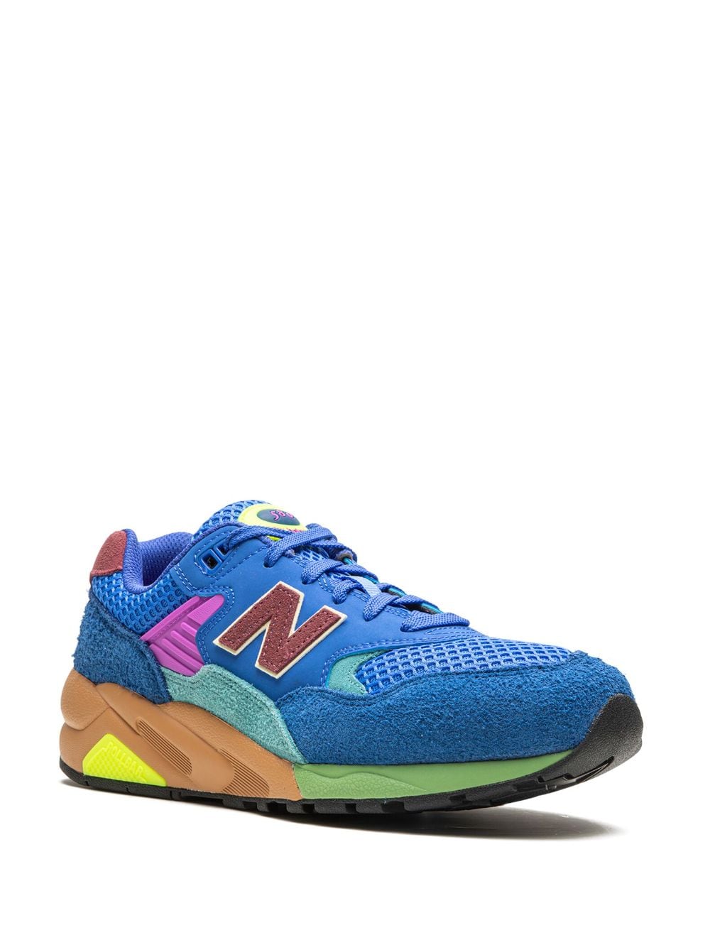New Balance 580 OG "Blue/Bright Lapis/Washed Burgundy" suede sneakers - Image 2