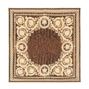 Versace  Baroccodile-print silk square scarf