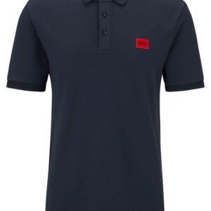 HUGO logo-patch cotton piqué polo shirt