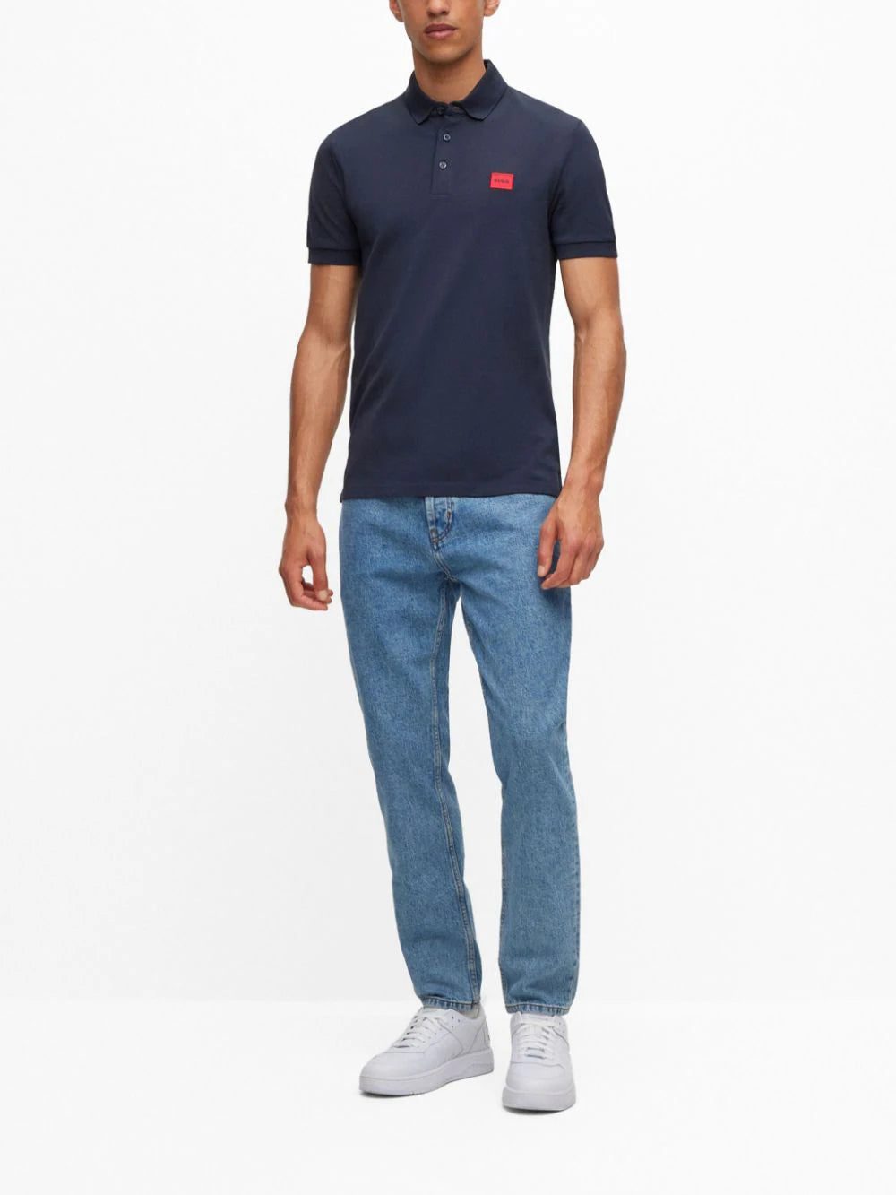 HUGO logo-patch cotton piqué polo shirt - Image 2