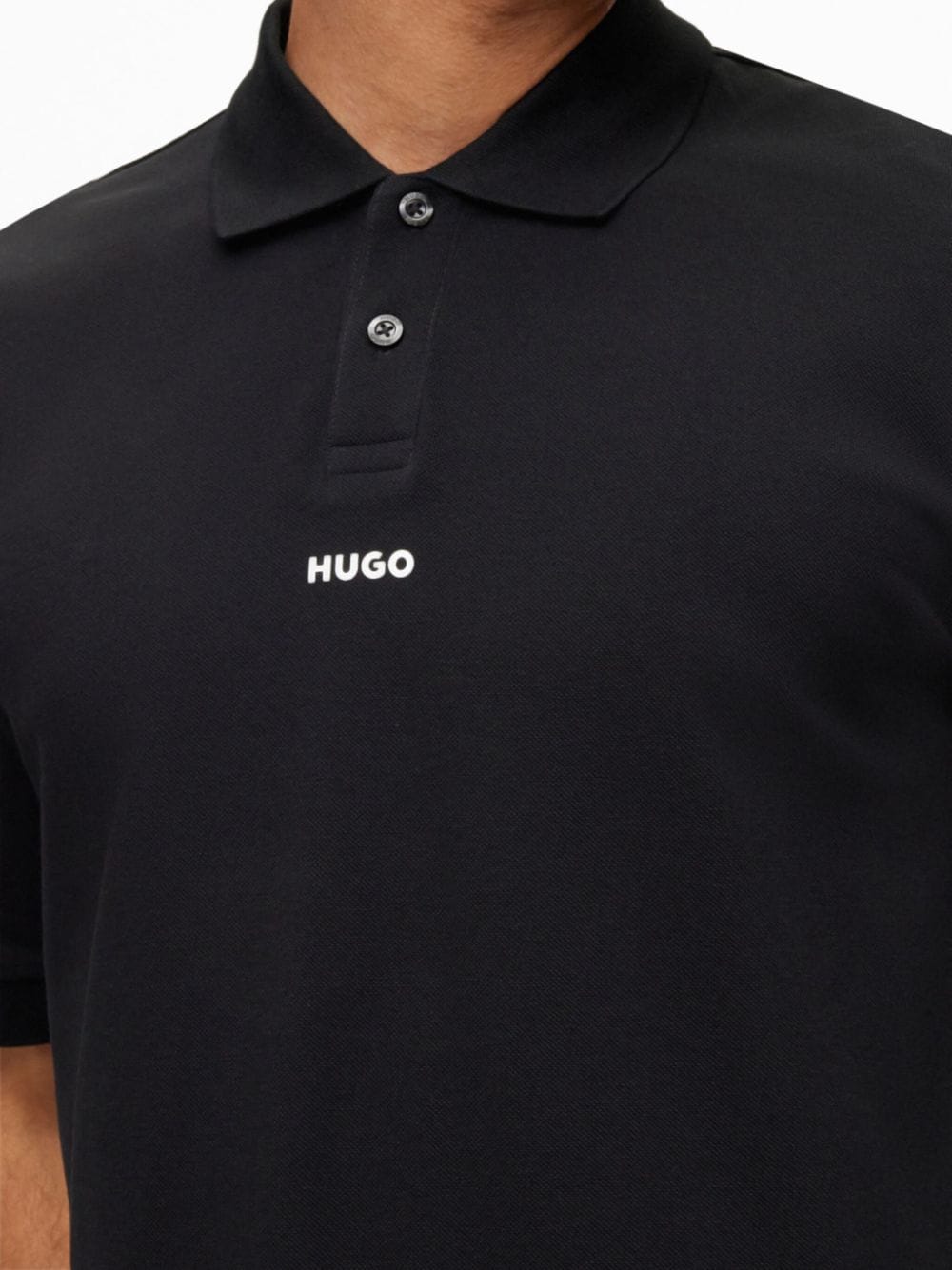 HUGO logo-print cotton polo shirt - Image 5