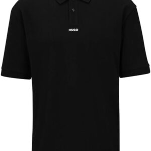 HUGO logo-print cotton polo shirt