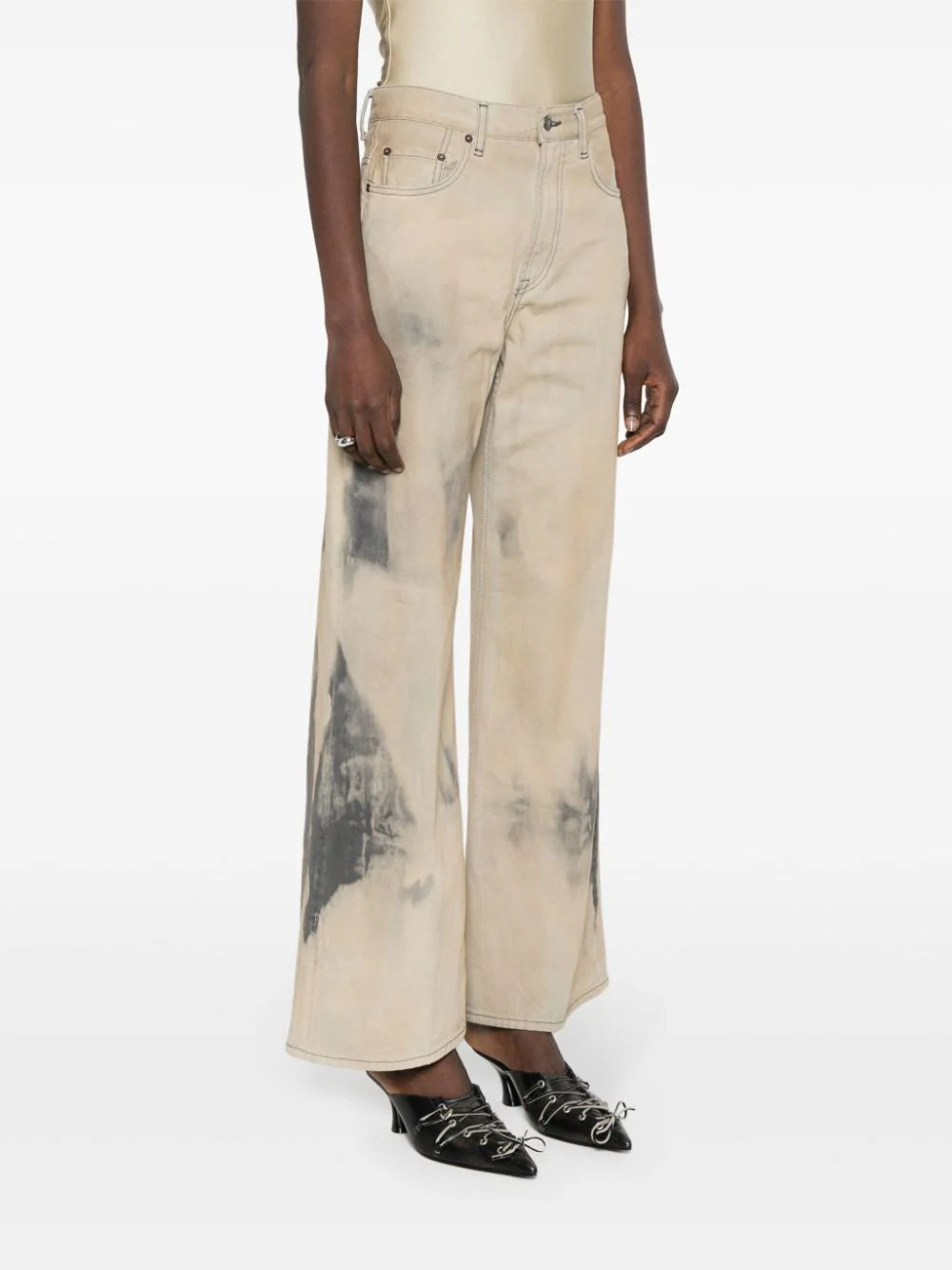 Acne Studios bleached-effect wide-leg jeans - Image 3