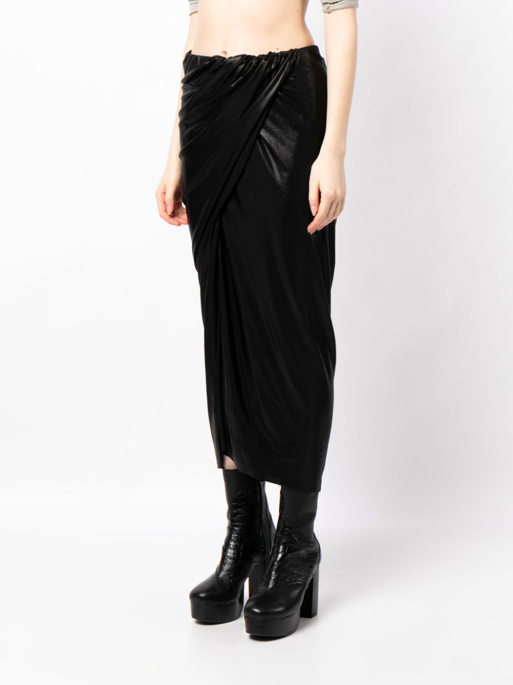 Rick Owens Lilies high-waisted draped skirt - Image 3