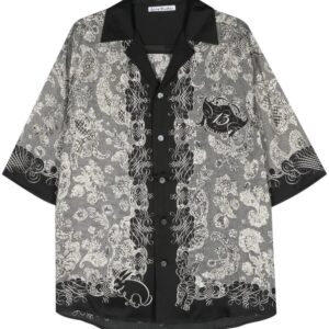 Acne Studios  floral-print bowling shirt