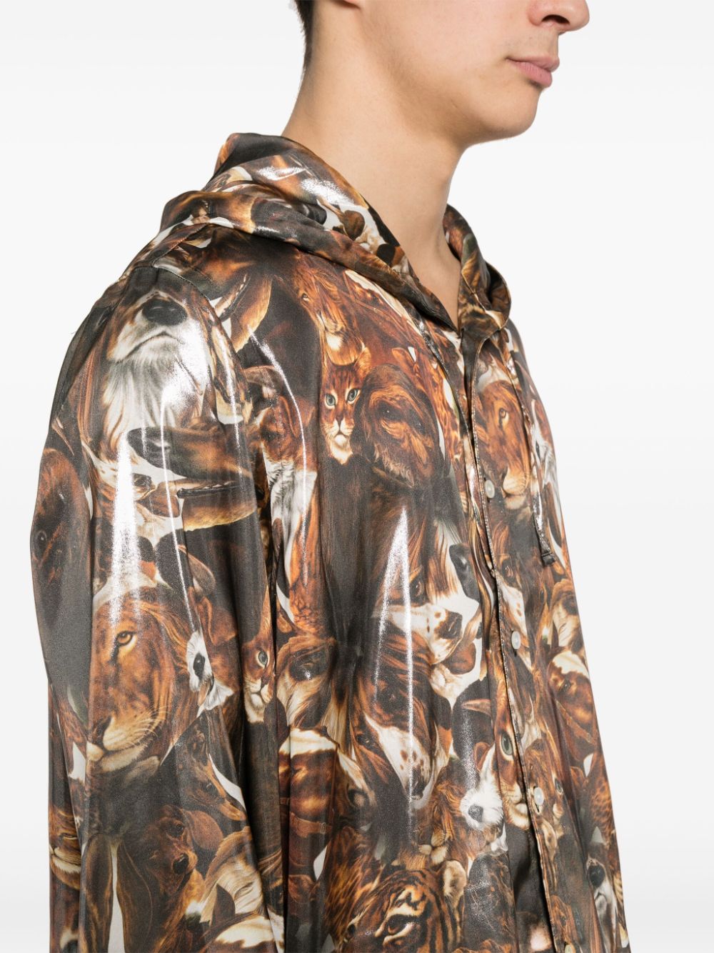 Acne Studios graphic-print hooded lightweight jacket - Image 5