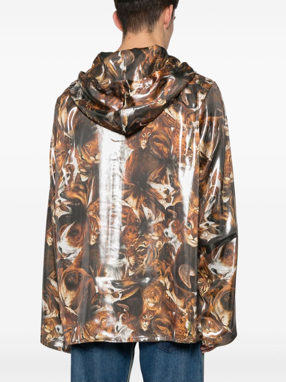 Acne Studios graphic-print hooded lightweight jacket - Image 4
