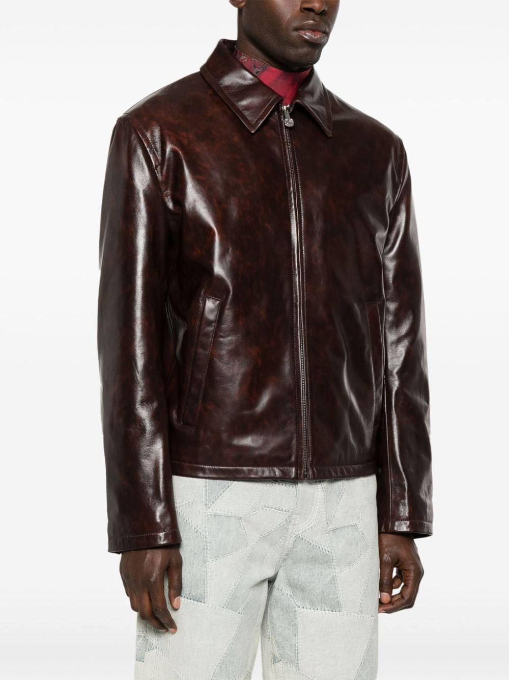 Acne Studios zip-up leather jacket - Image 4