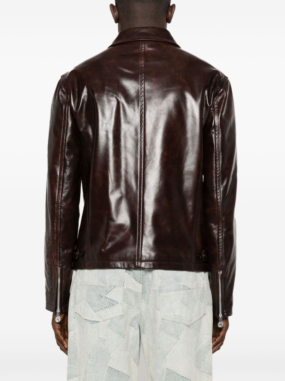 Acne Studios zip-up leather jacket - Image 3