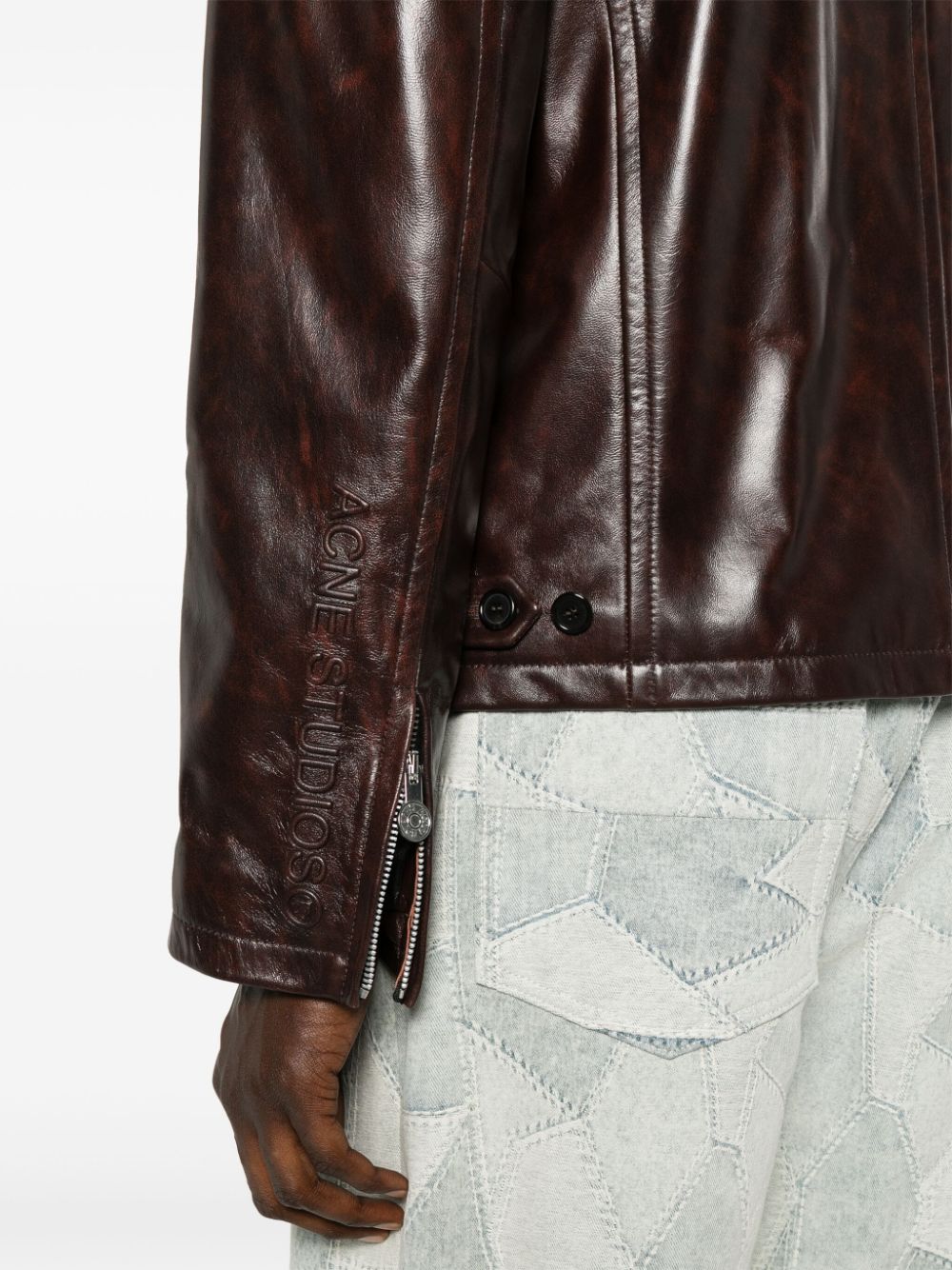 Acne Studios zip-up leather jacket - Image 2