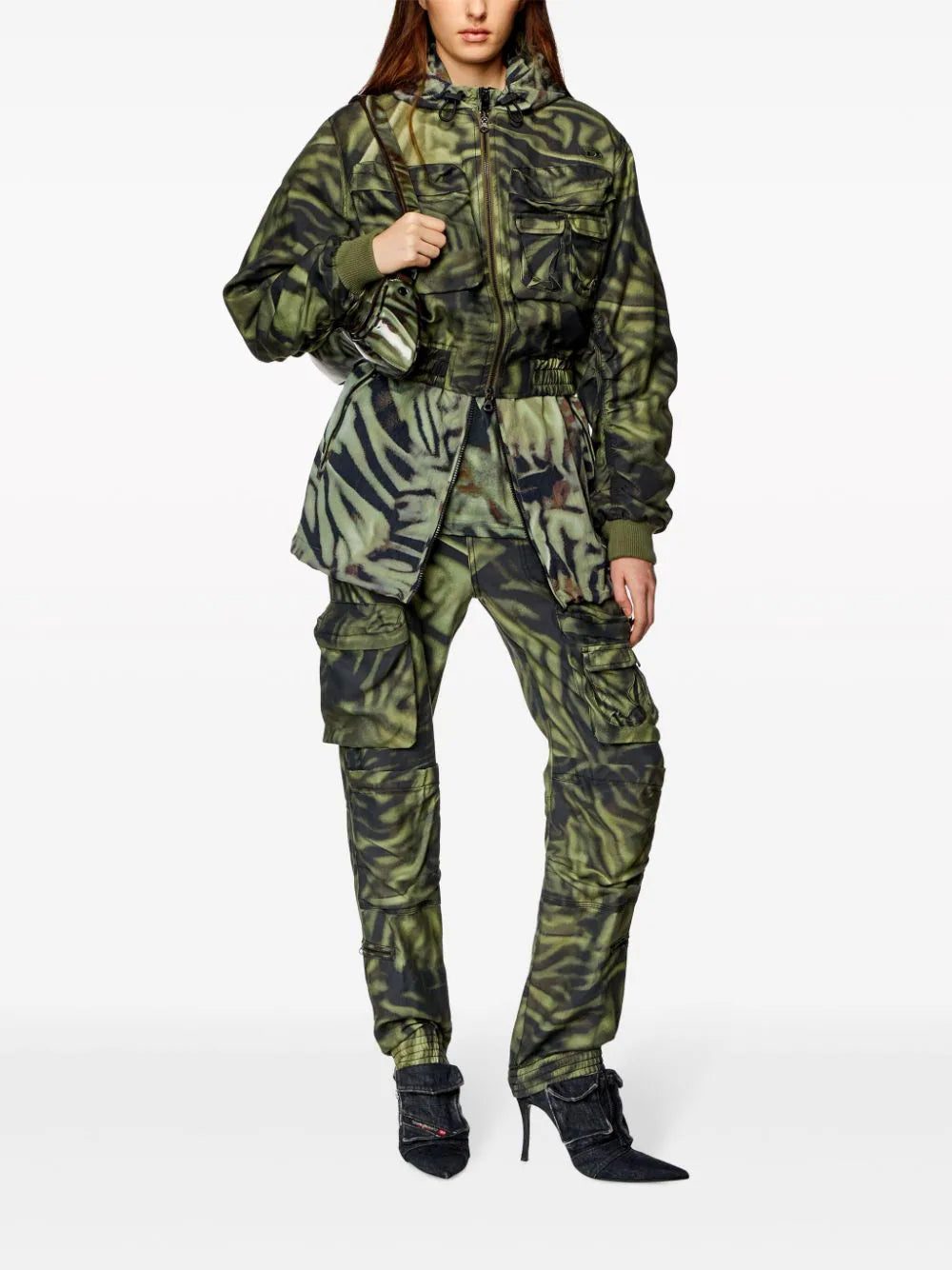 Diesel G-Khlow zebra-print bomber jacket - Image 2