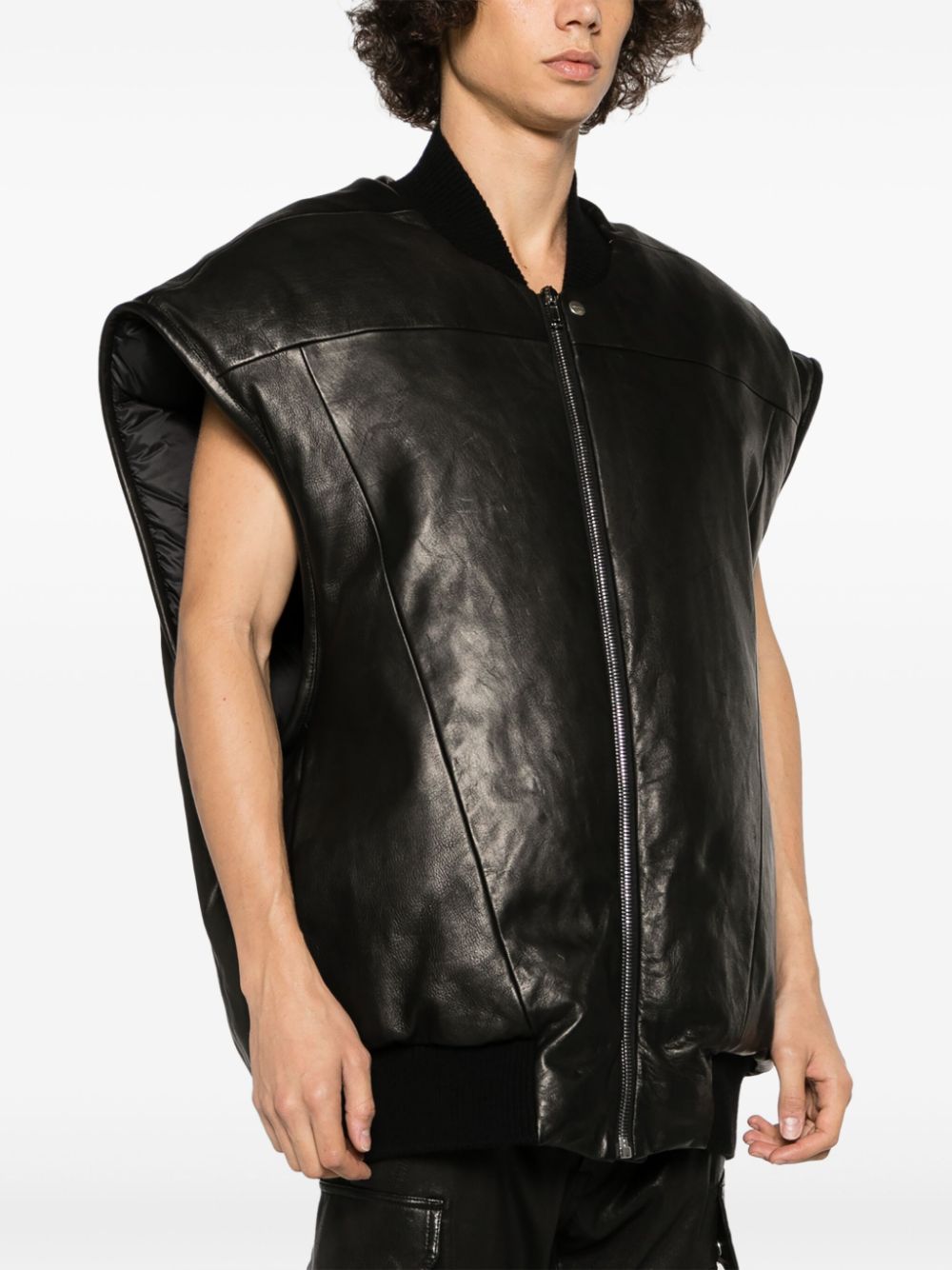 Rick Owens Jumbo Flight padded leather jacket - Image 3