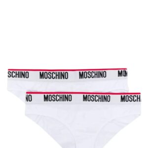 Moschino  logo-waistband cotton-blend bikini briefs (pack of two)