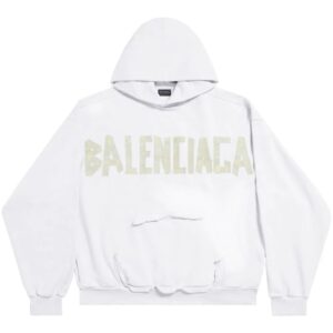Balenciaga  logo-print cotton hoodie