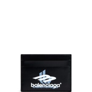 Balenciaga logo-print leather cardholder