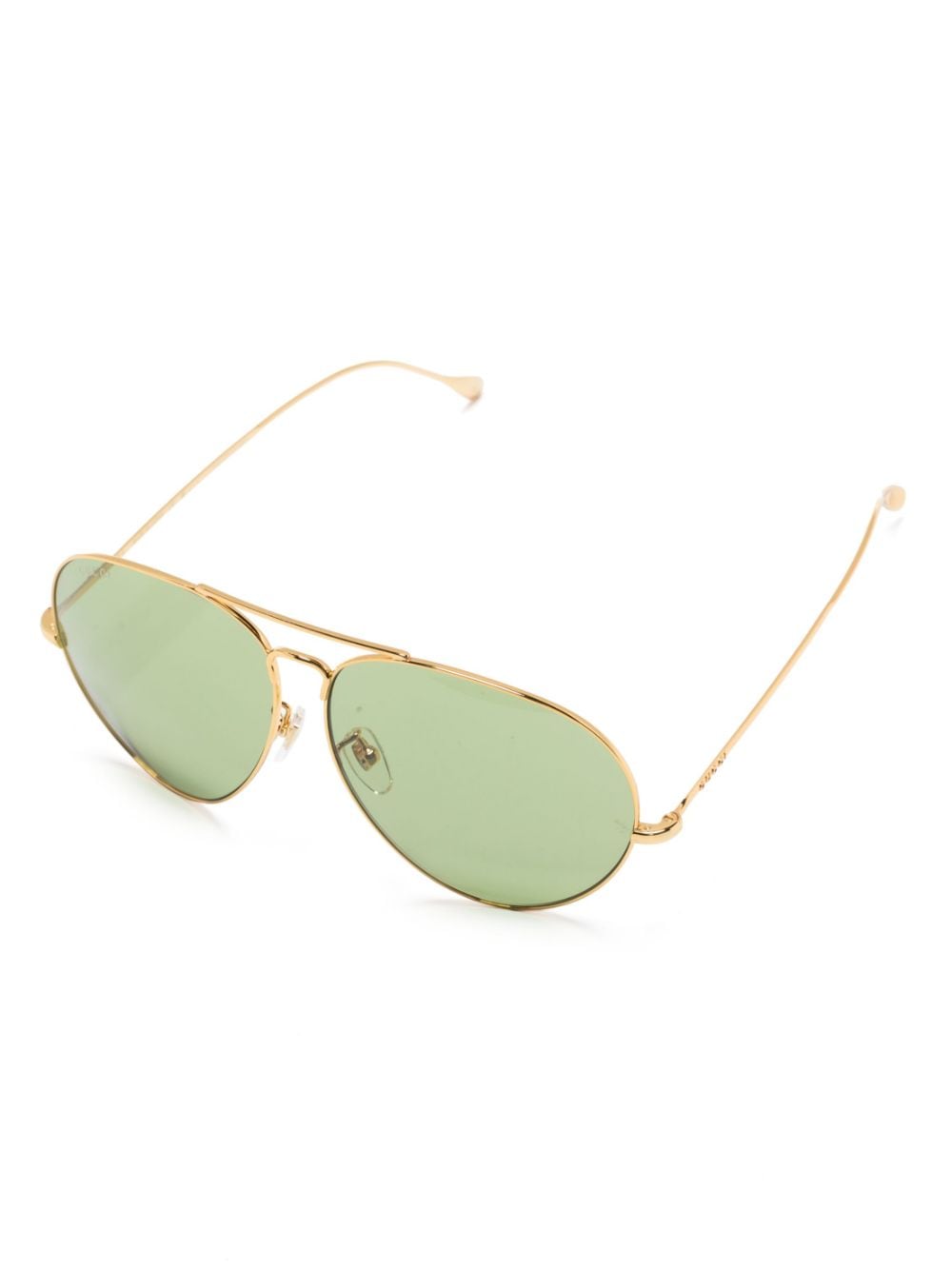 Gucci Eyewear logo-lettering pilot-frame sunglasses - Image 2