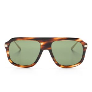 Gucci Eyewear tortoiseshell-effect pilot-frame sunglasses