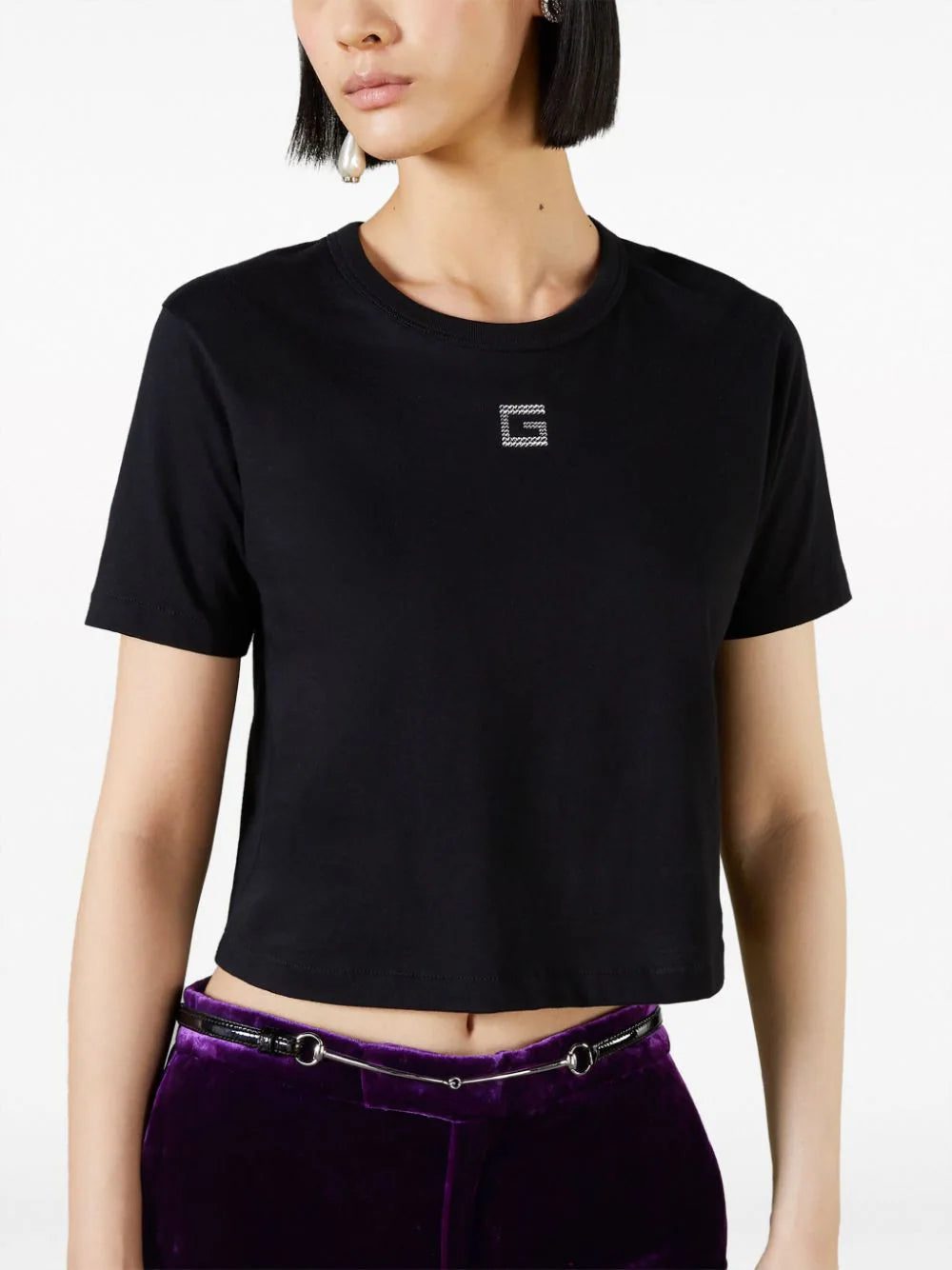 Gucci Square G crystal-embellished T-shirt - Image 2