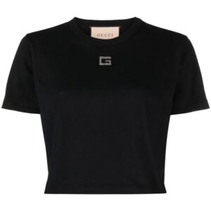 Gucci  Square G crystal-embellished T-shirt