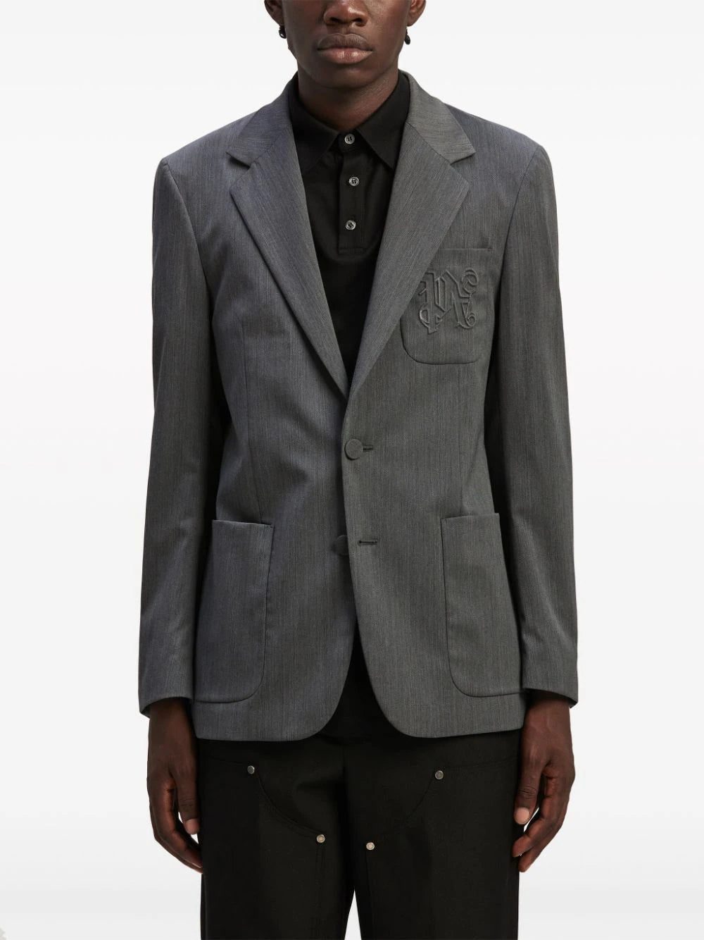 Palm Angels logo-embroidered blazer - Image 4