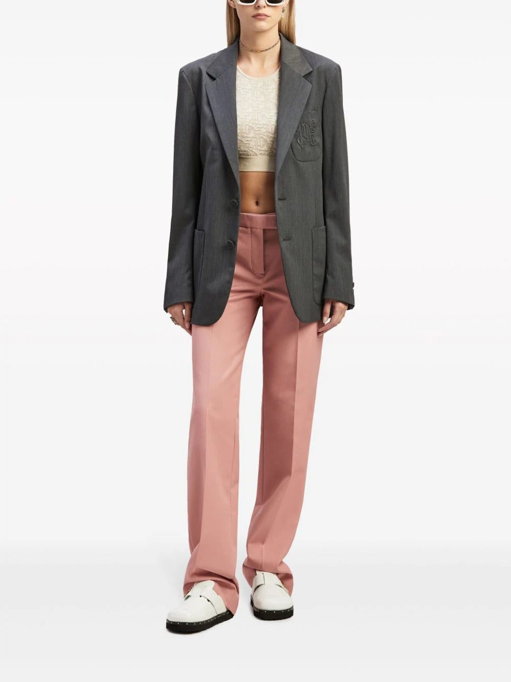 Palm Angels logo-embroidered blazer - Image 2