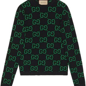 Gucci GG Damier-jacquard wool jumper