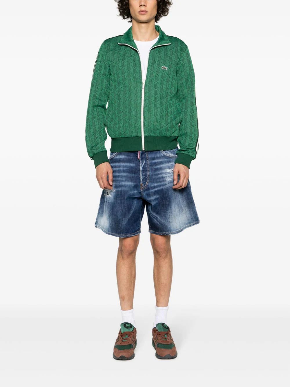 Lacoste Paris monogram-jacquard track jacket - Image 2