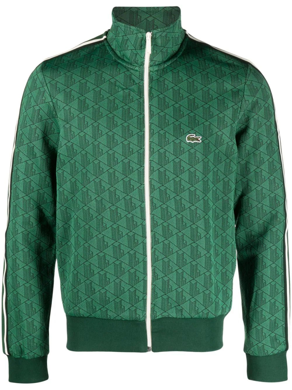Lacoste Paris monogram-jacquard track jacket