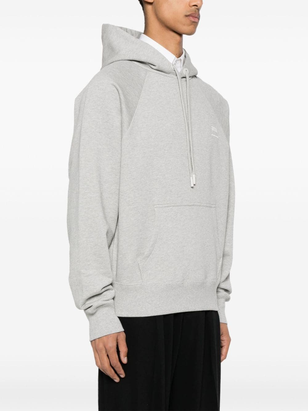 AMI Paris logo-print cotton hoodie - Image 4