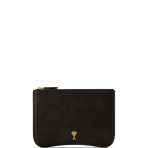 AMI Paris Paris Paris leather pouch