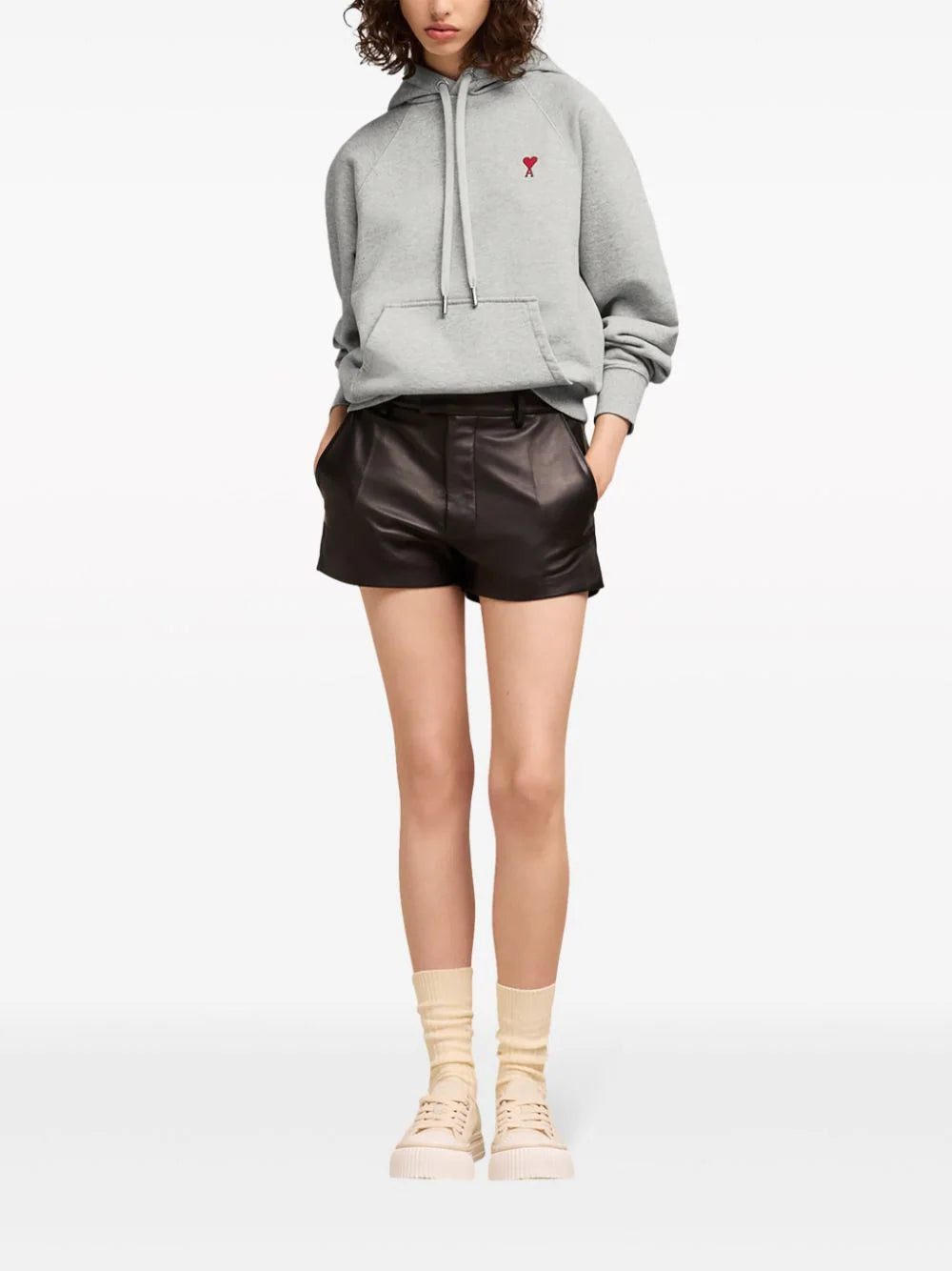 AMI Paris Ami de Coeur organic-cotton hoodie - Image 2