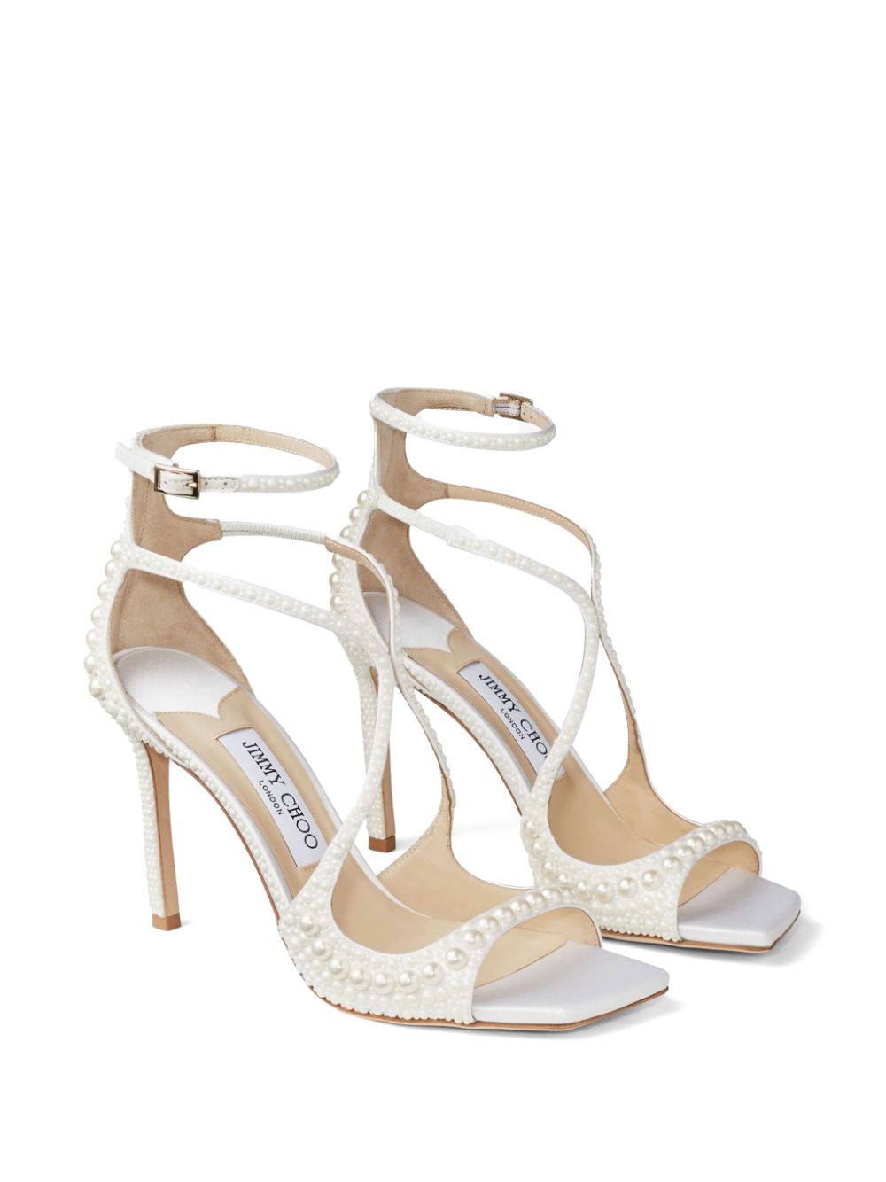 Jimmy Choo Azia 95mm pearl-embellished sandals - Image 2