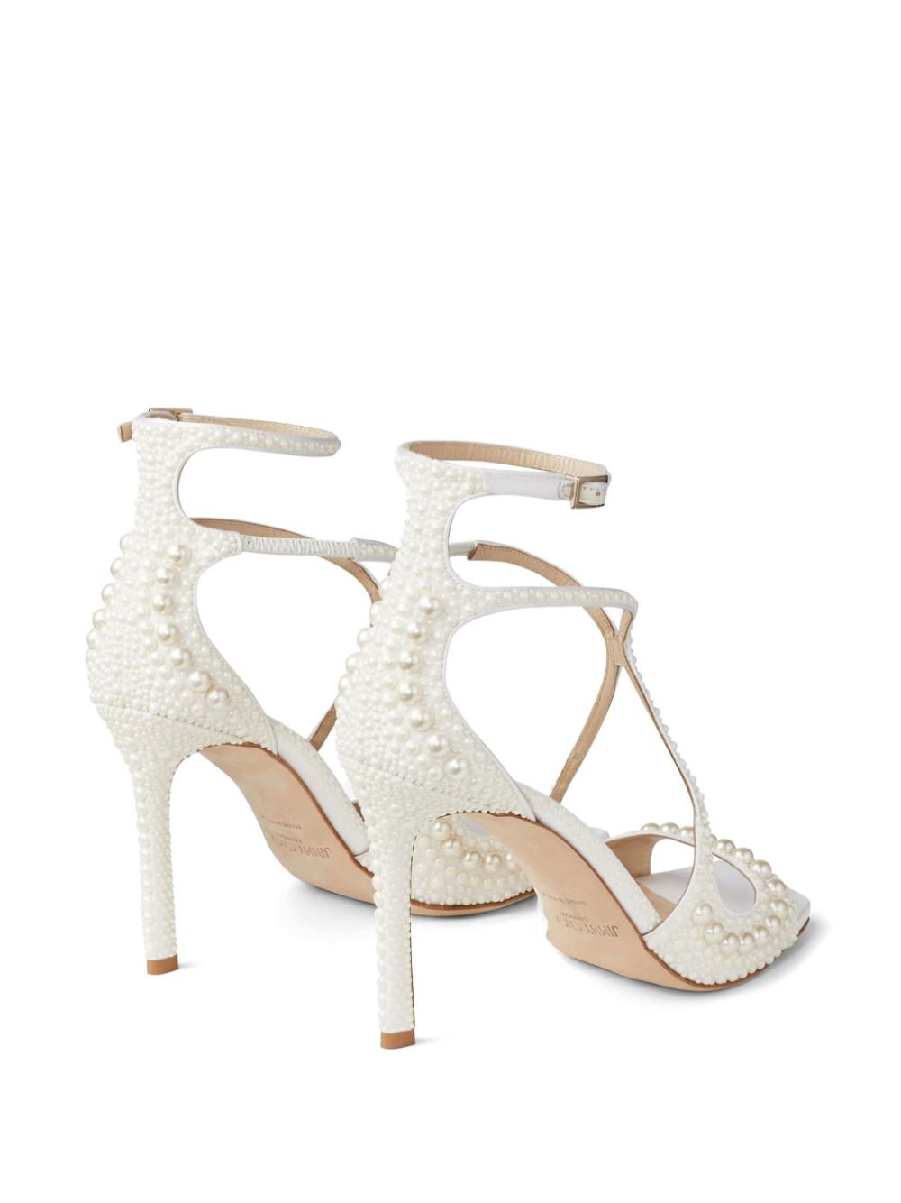 Jimmy Choo Azia 95mm pearl-embellished sandals - Image 3