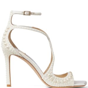 Jimmy Choo  Azia 95mm pearl-embellished sandals