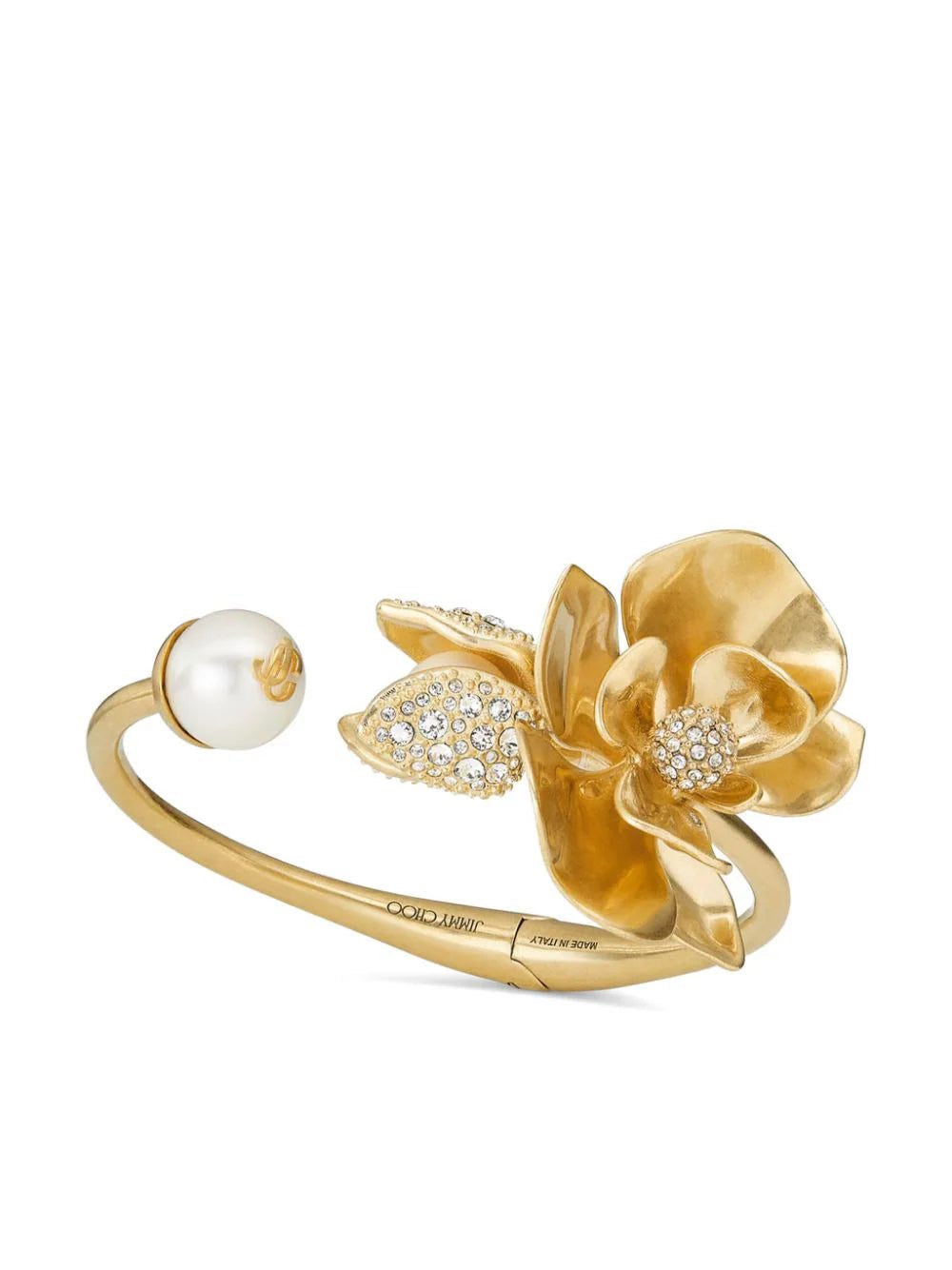 Jimmy Choo Petal logo-plaque cuff - Image 4