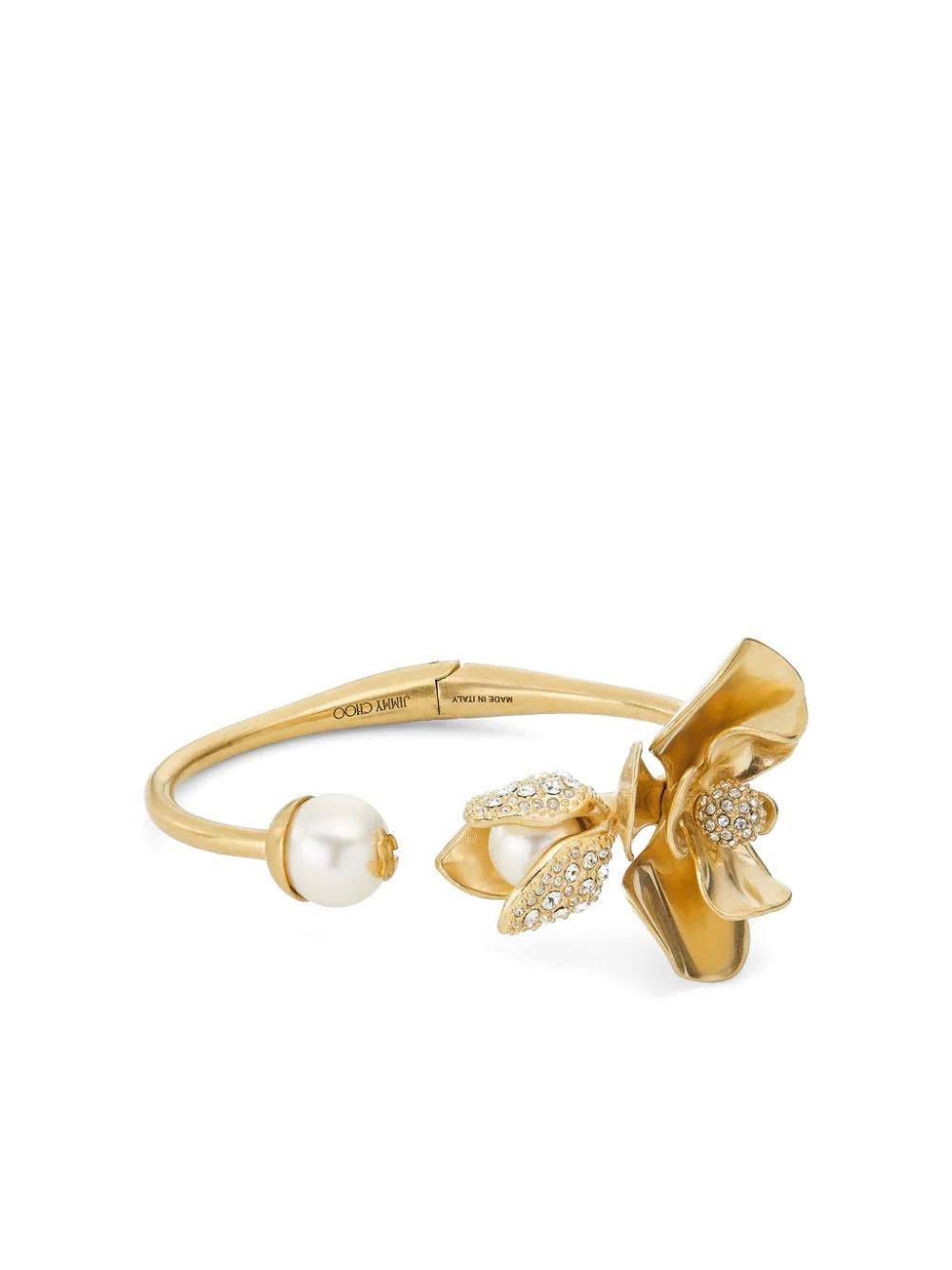 Jimmy Choo Petal logo-plaque cuff