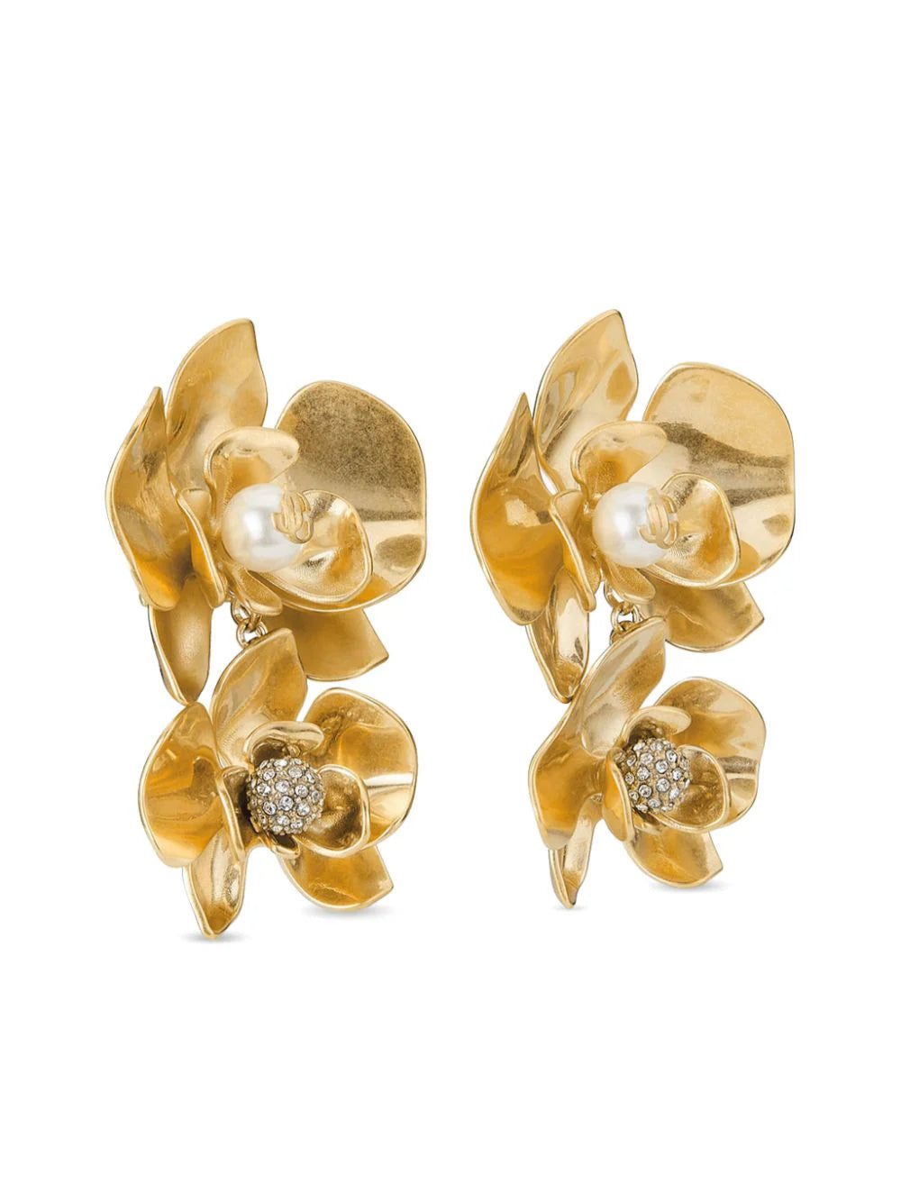 Jimmy Choo Petal logo-plaque earrings - Image 2