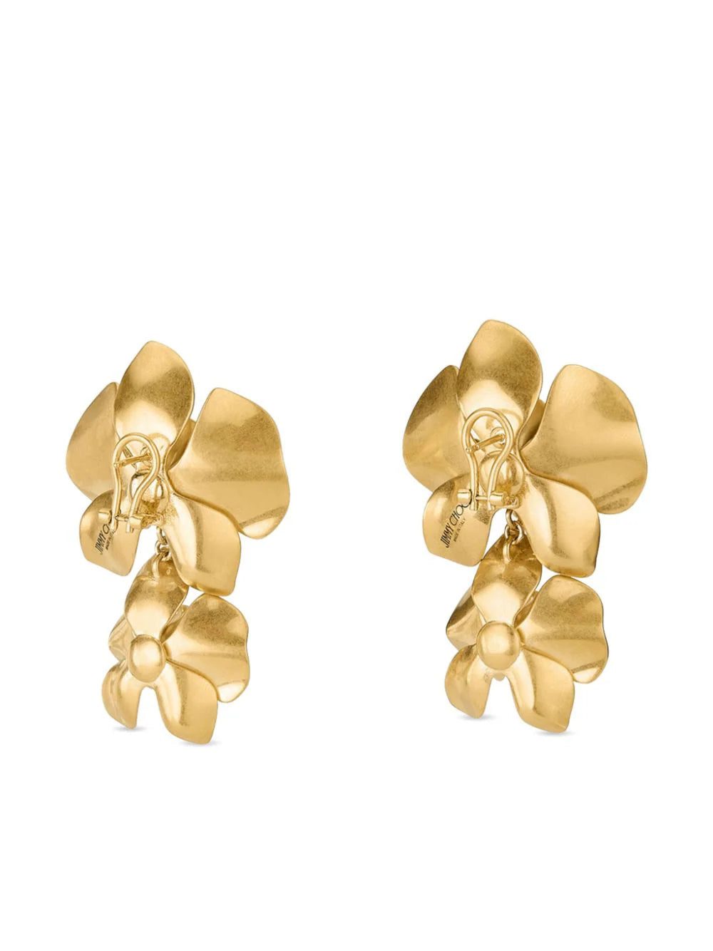 Jimmy Choo Petal logo-plaque earrings - Image 3
