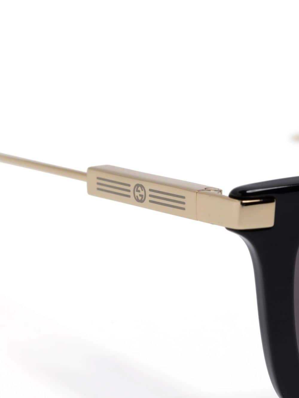 Gucci Eyewear Interlocking G logo-engraved rectangle-frame sunglasses - Image 3