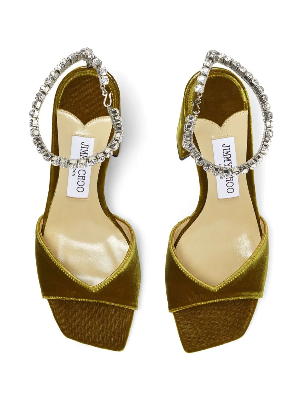 Jimmy Choo Saeda 85mm crystal-embellished sandals - Image 4