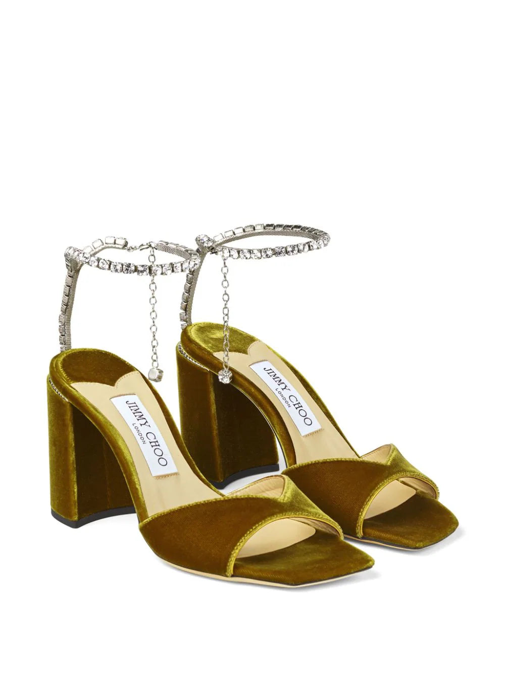 Jimmy Choo Saeda 85mm crystal-embellished sandals - Image 2