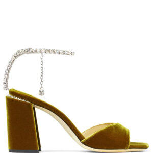 Jimmy Choo  Saeda 85mm crystal-embellished sandals
